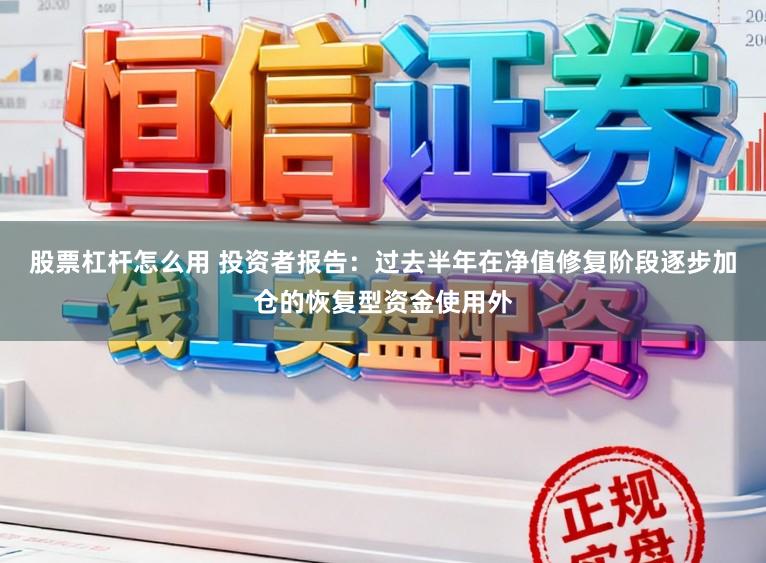 股票杠杆怎么用 投资者报告：过去半年在净值修复阶段逐步加仓的恢复型资金使用外